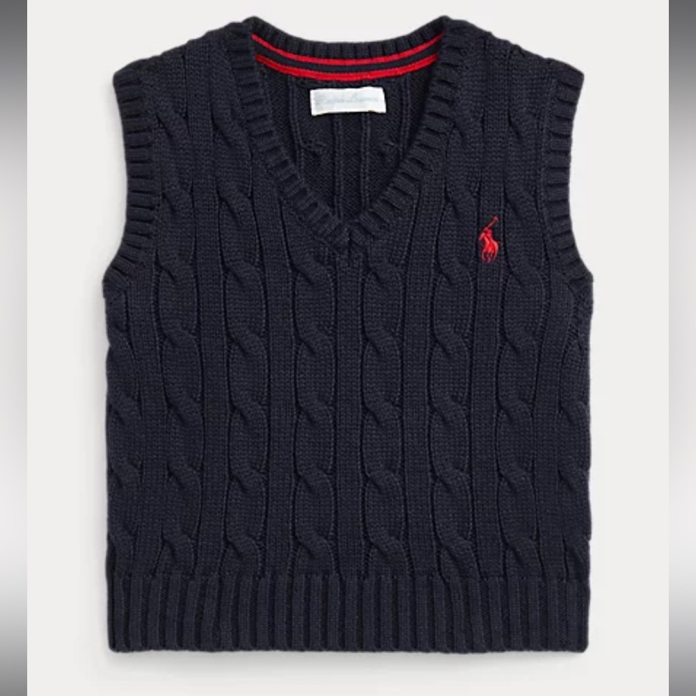 Ralph Lauren Cable Knit cotton sweater vest